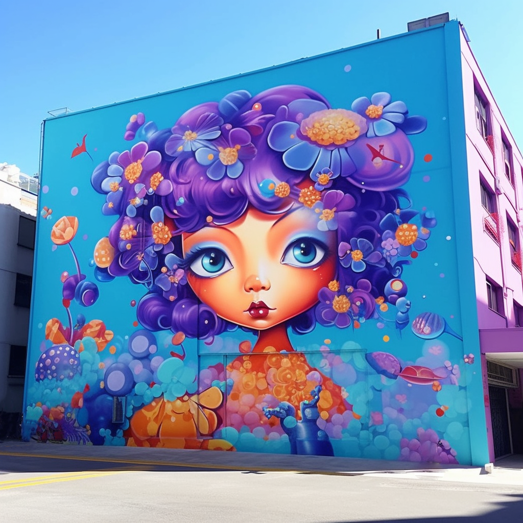 iogkjhb_mural_near_street_with_beautiful_mural_and_purple_flowe_163b02f8-d003-4f2e-89df-3cb74a84139b